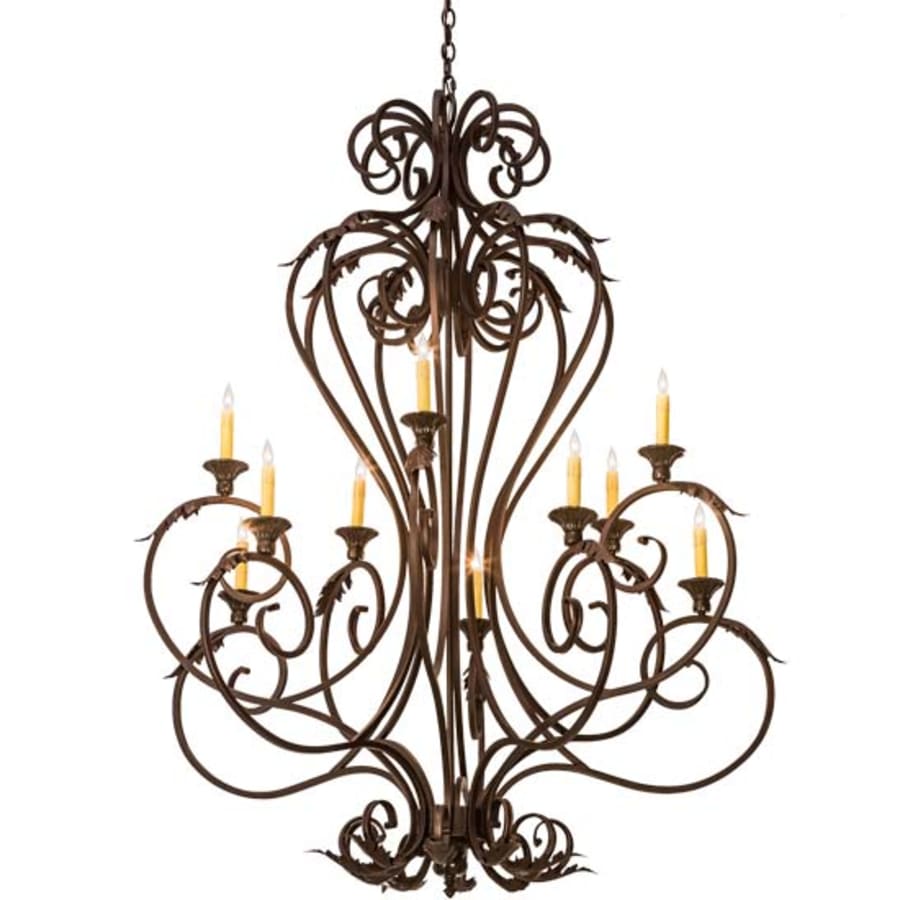 Meyda Tiffany Josephine 10 Light 48" Wide Taper Candle Style Chandelier