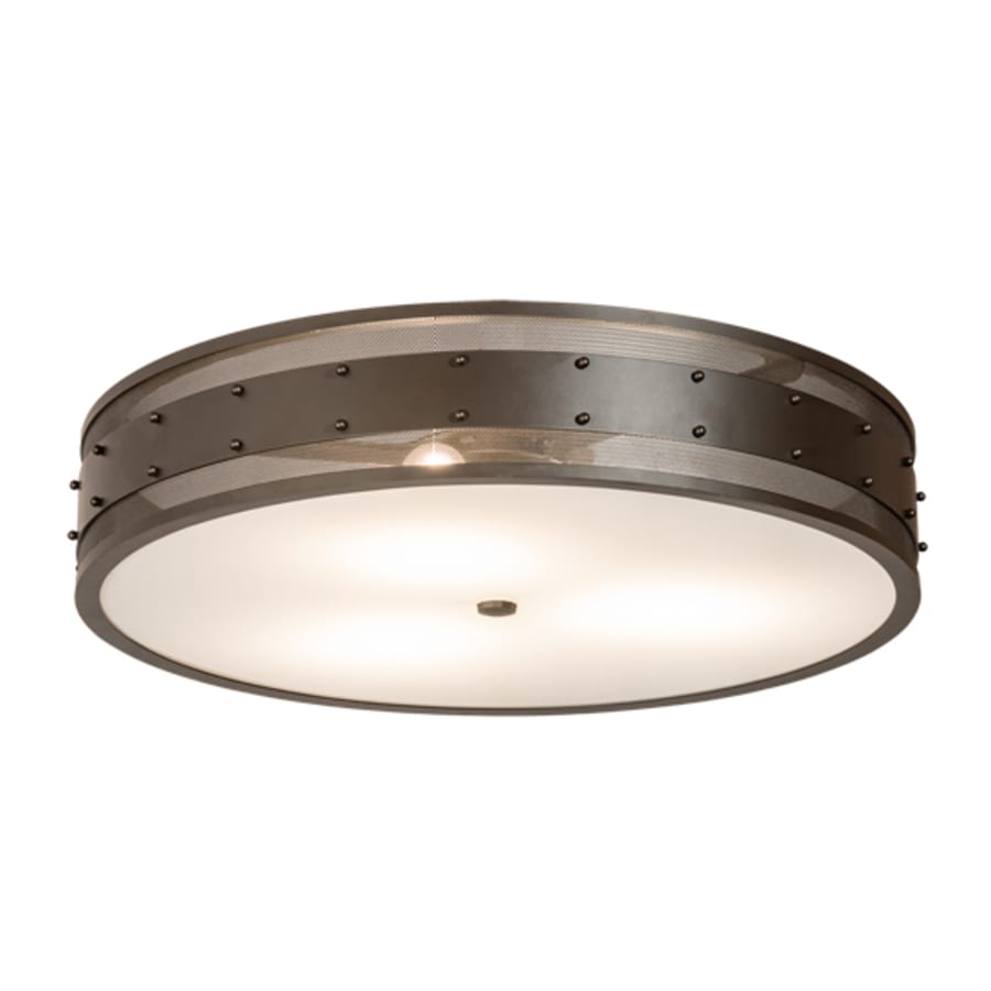 Meyda Tiffany Nolan 3 Light 30" Wide Flush Mount Drum Ceiling Fixture