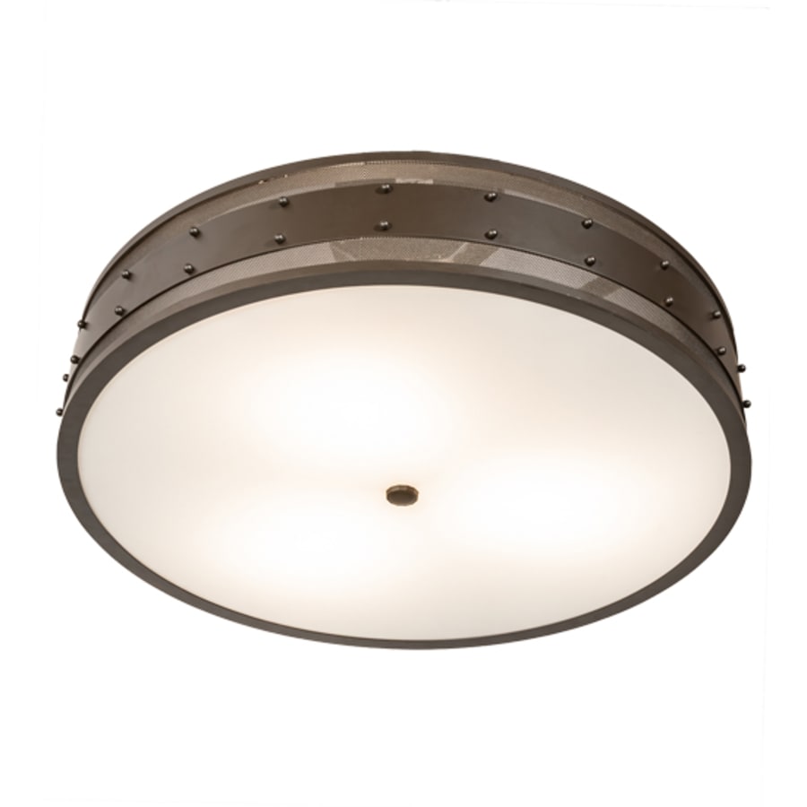 Meyda Tiffany Nolan 3 Light 30" Wide Flush Mount Drum Ceiling Fixture