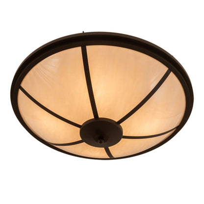 Meyda Tiffany Commerce 4 Light 31" Wide Semi-Flush Bowl Ceiling Fixture - Oil Rubbed Bronze Finish