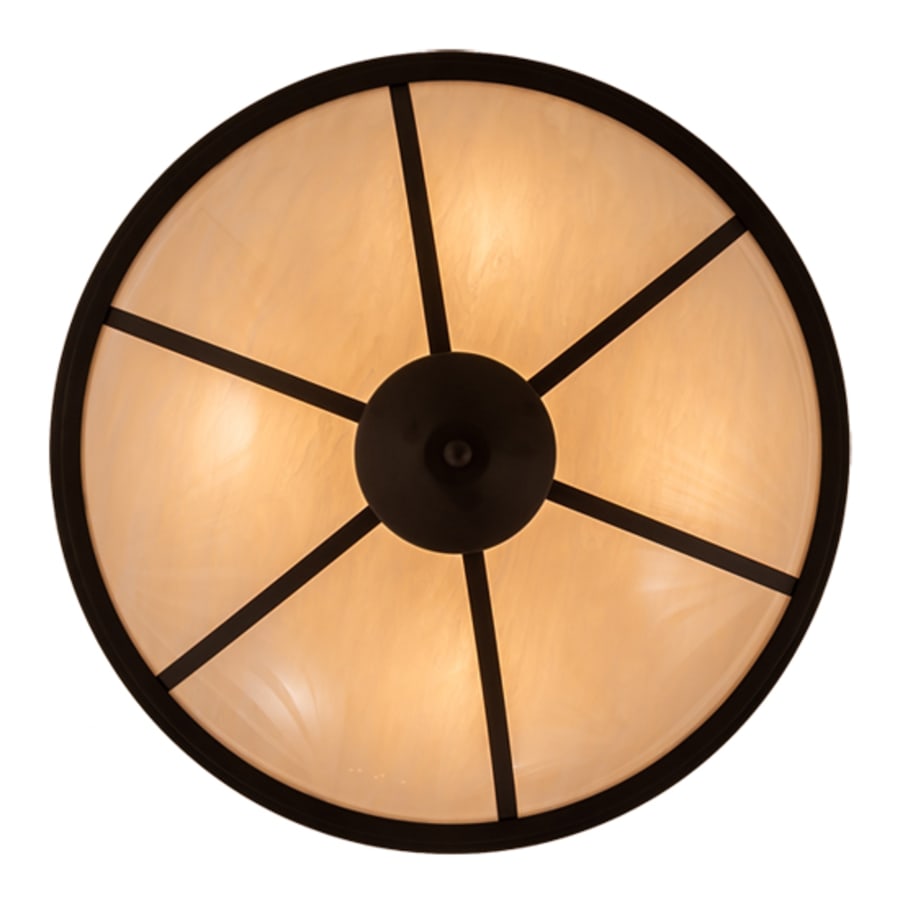 Meyda Tiffany Commerce 4 Light 31" Wide Semi-Flush Bowl Ceiling Fixture - Oil Rubbed Bronze Finish