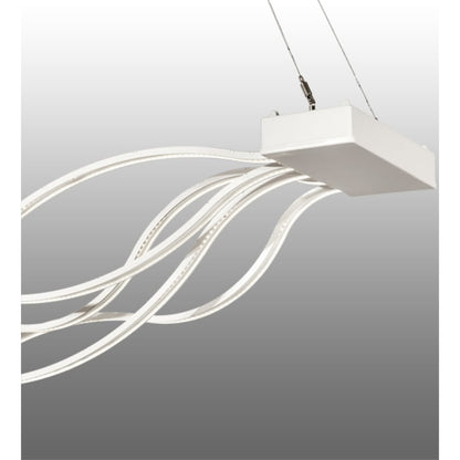 Meyda Tiffany 4 Light 84" Wide Abstract Linear Pendant