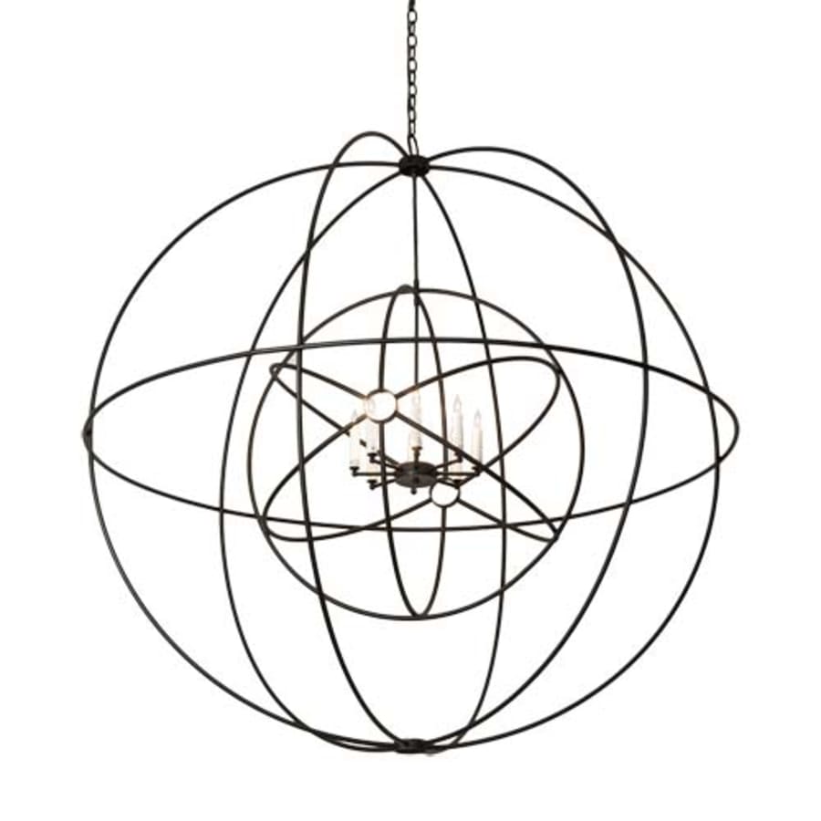 Meyda Tiffany Atom Enerjisi 8 Light 60" Wide Taper Candle Globe Chandelier