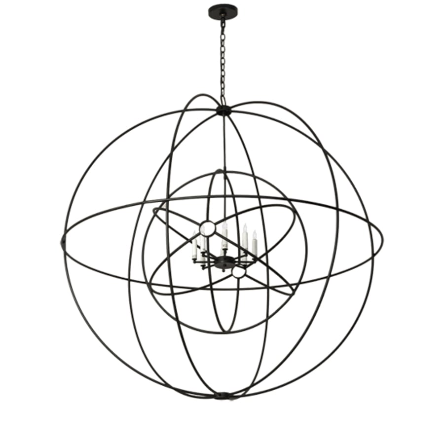 Meyda Tiffany Atom Enerjisi 8 Light 60" Wide Taper Candle Globe Chandelier