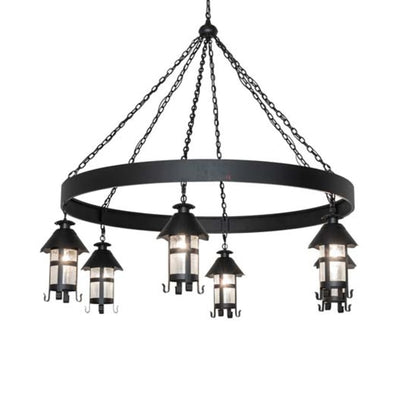 Meyda Tiffany Rutland 6 Light 66" Wide Lantern Chandelier