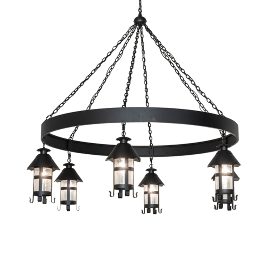 Meyda Tiffany Rutland 6 Light 66" Wide Lantern Chandelier