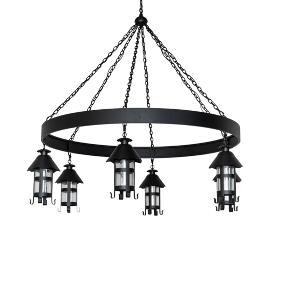 Meyda Tiffany Rutland 6 Light 66" Wide Lantern Chandelier