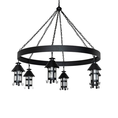 Meyda Tiffany Rutland 6 Light 66" Wide Lantern Chandelier