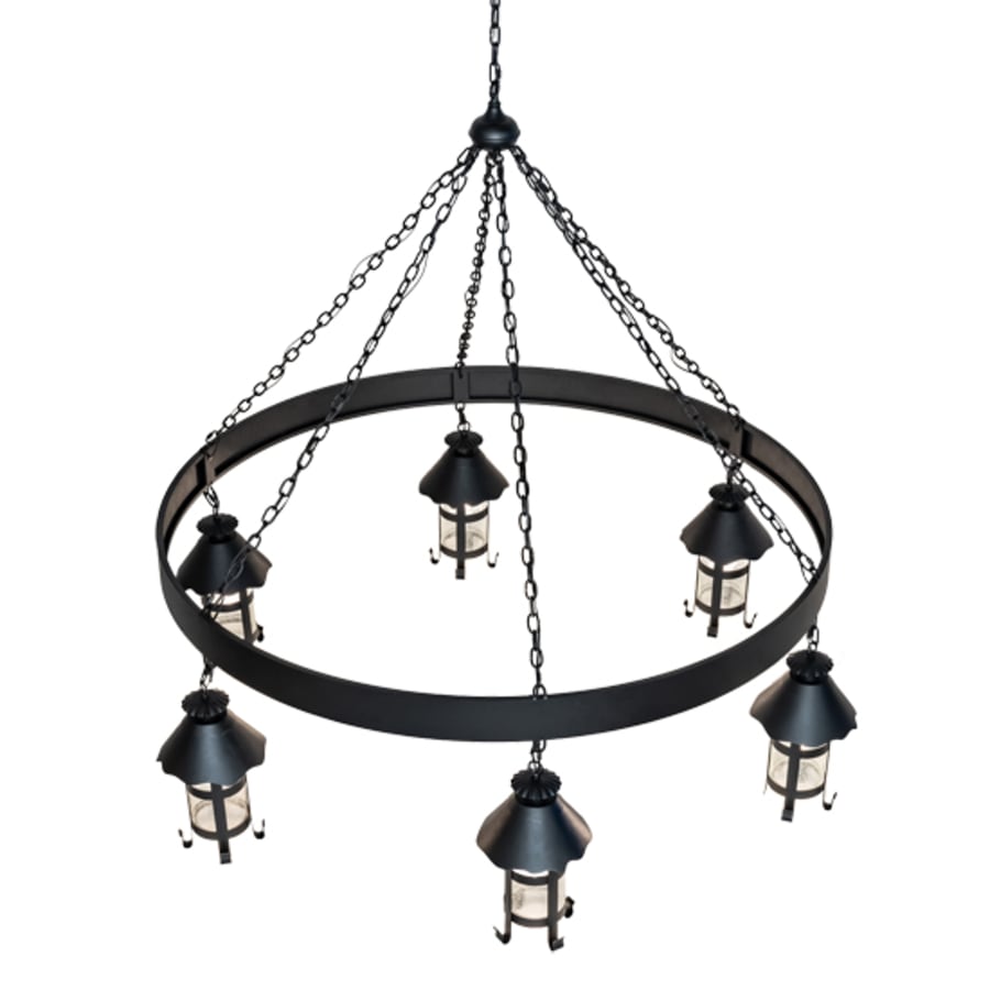 Meyda Tiffany Rutland 6 Light 66" Wide Lantern Chandelier