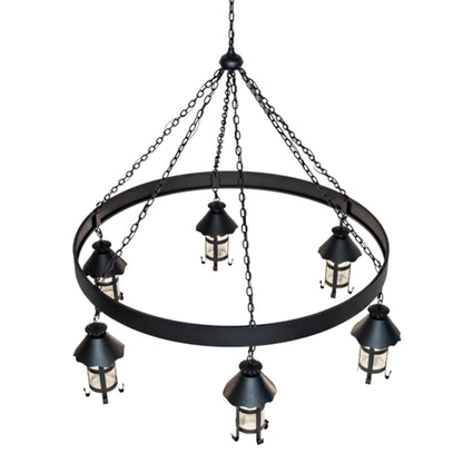 Meyda Tiffany Rutland 6 Light 66" Wide Lantern Chandelier