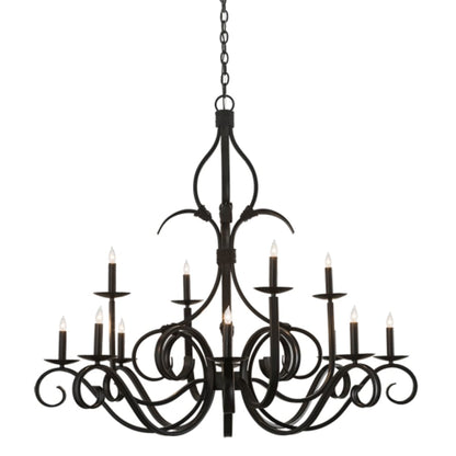 Meyda Tiffany Cypress 12 Light 48" Wide Taper Candle Style Chandelier