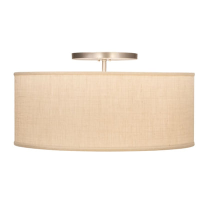 Meyda Tiffany Cilindro 3 Light 30" Wide Semi-Flush Drum Ceiling Fixture - Nickel Finish