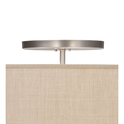 Meyda Tiffany Cilindro 3 Light 30" Wide Semi-Flush Drum Ceiling Fixture - Nickel Finish