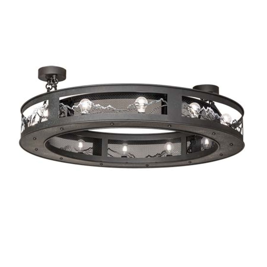 Meyda Tiffany Mountain Range 12 Light 48" Wide Ring Chandelier