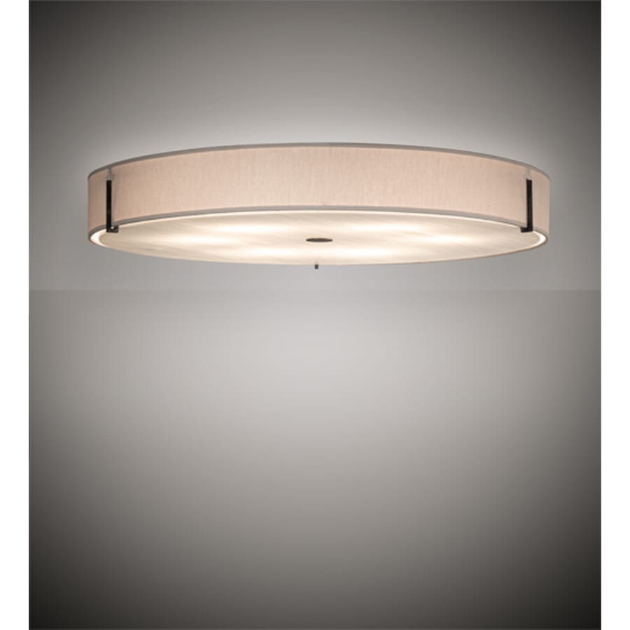 Meyda Tiffany Cilindro 6 Light 30" Wide Semi-Flush Drum Ceiling Fixture - Smoke Finish