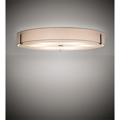 Meyda Tiffany Cilindro 6 Light 30" Wide Semi-Flush Drum Ceiling Fixture - Smoke Finish