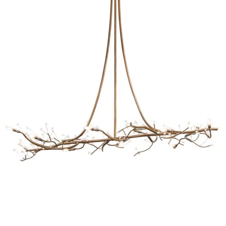 Meyda Tiffany Long Winter Solstice 12 Light 72" Wide Taper Candle Linear Chandelier