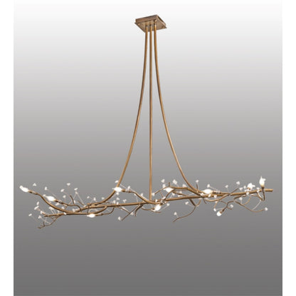 Meyda Tiffany Long Winter Solstice 12 Light 72" Wide Taper Candle Linear Chandelier