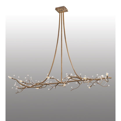 Meyda Tiffany Long Winter Solstice 12 Light 72" Wide Taper Candle Linear Chandelier