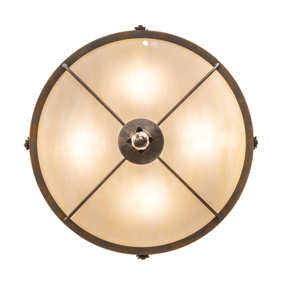 Meyda Tiffany Arabesque 4 Light 28" Wide Semi-Flush Bowl Ceiling Fixture - French Bronzed Finish