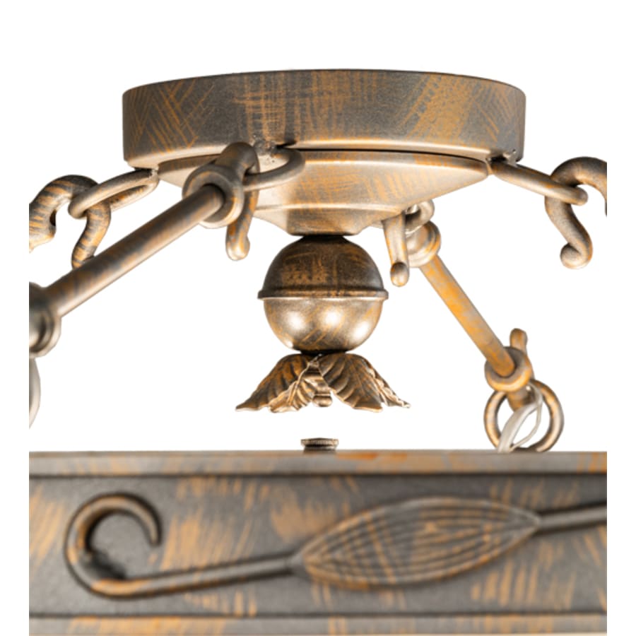 Meyda Tiffany Arabesque 4 Light 28" Wide Semi-Flush Bowl Ceiling Fixture - French Bronzed Finish