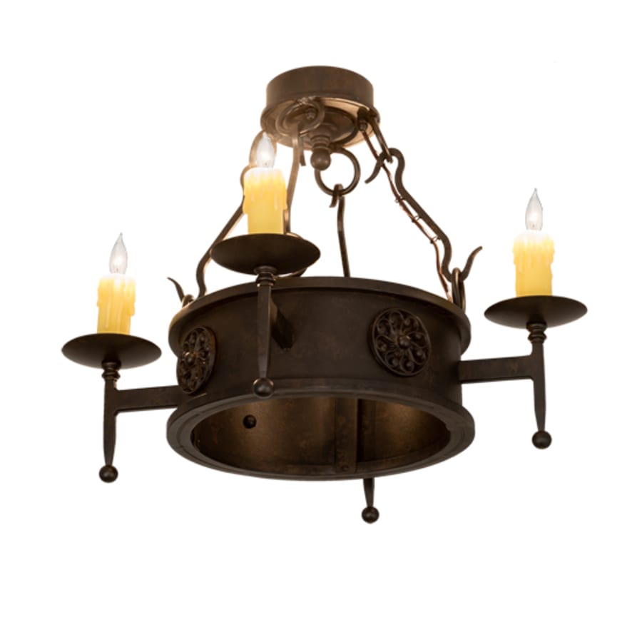 Meyda Tiffany Lorenzo 4 Light 24" Wide Semi-Flush Ceiling Fixture