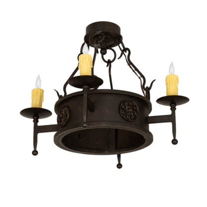 Meyda Tiffany Lorenzo 4 Light 24" Wide Semi-Flush Ceiling Fixture