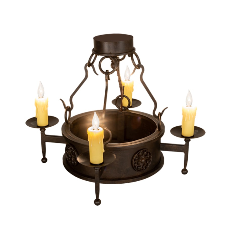 Meyda Tiffany Lorenzo 4 Light 24" Wide Semi-Flush Ceiling Fixture