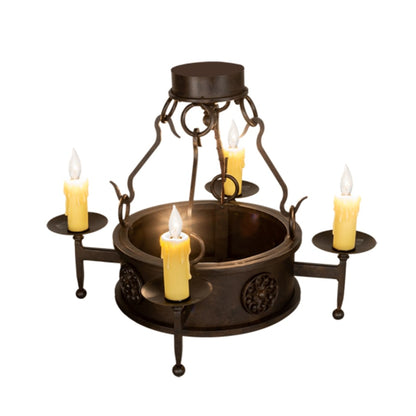 Meyda Tiffany Lorenzo 4 Light 24" Wide Semi-Flush Ceiling Fixture