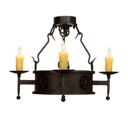 Meyda Tiffany Lorenzo 4 Light 24" Wide Semi-Flush Ceiling Fixture