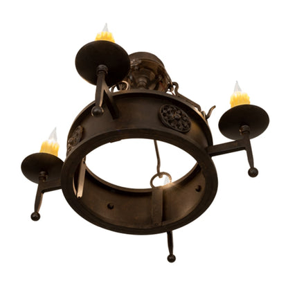 Meyda Tiffany Lorenzo 4 Light 24" Wide Semi-Flush Ceiling Fixture