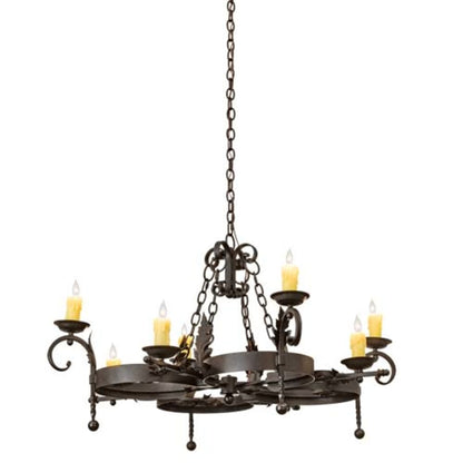 Meyda Tiffany Andorra 8 Light 42" Wide Taper Candle Style Chandelier