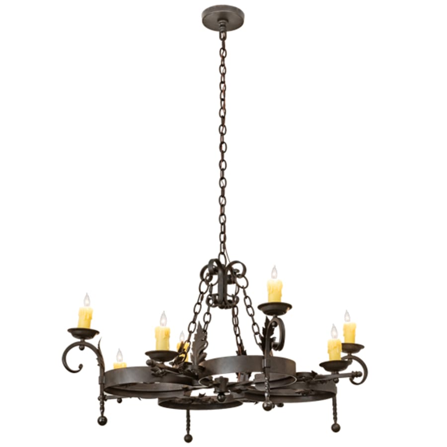 Meyda Tiffany Andorra 8 Light 42" Wide Taper Candle Style Chandelier