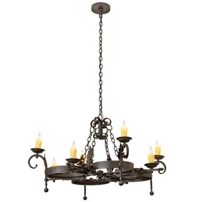 Meyda Tiffany Andorra 8 Light 42" Wide Taper Candle Style Chandelier