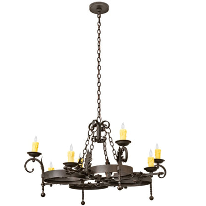Meyda Tiffany Andorra 8 Light 42" Wide Taper Candle Style Chandelier
