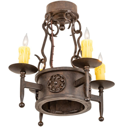 Meyda Tiffany Lorenzo 4 Light 18" Wide Semi-Flush Ceiling Fixture