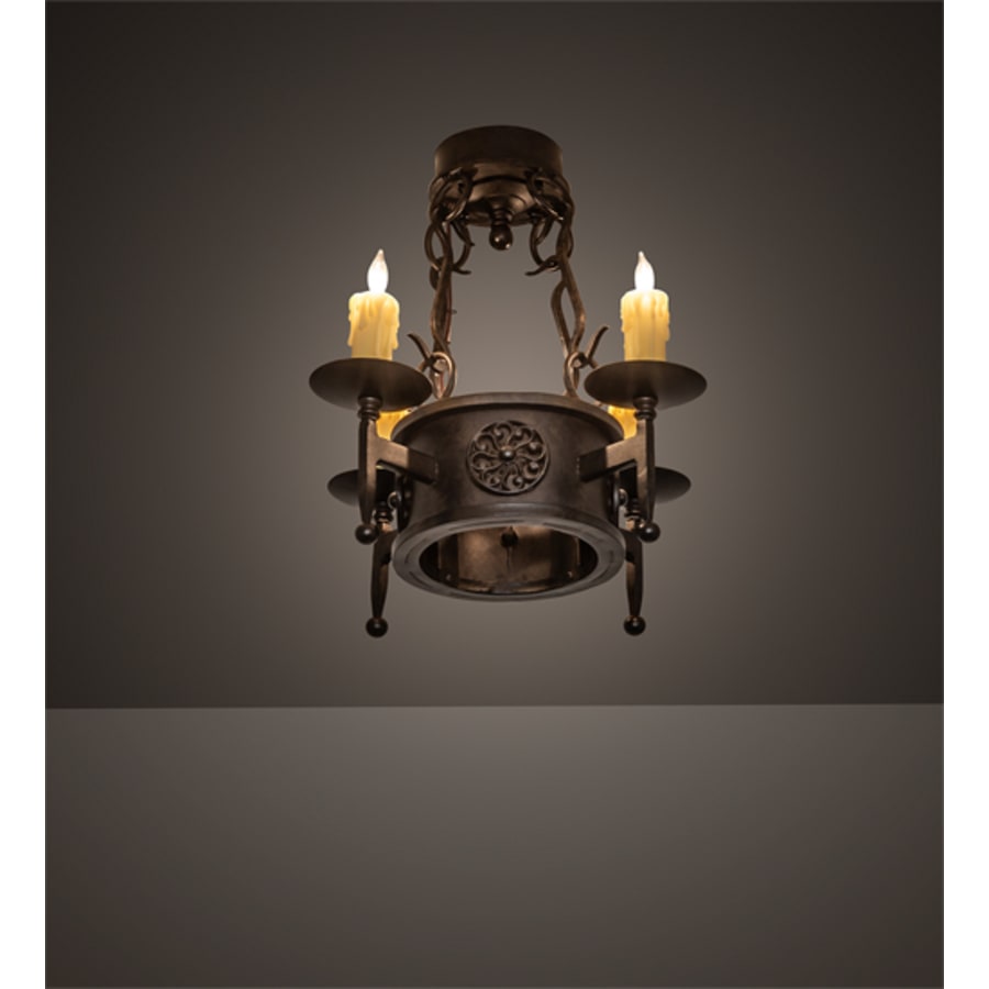 Meyda Tiffany Lorenzo 4 Light 18" Wide Semi-Flush Ceiling Fixture