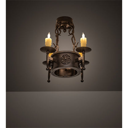 Meyda Tiffany Lorenzo 4 Light 18" Wide Semi-Flush Ceiling Fixture