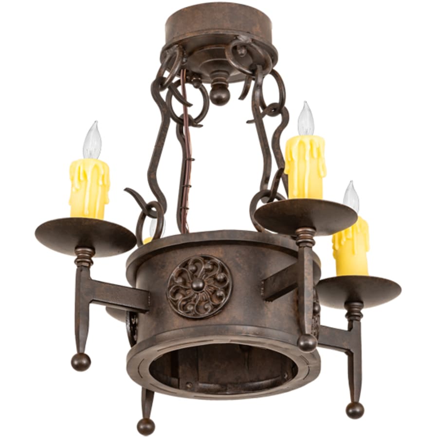 Meyda Tiffany Lorenzo 4 Light 18" Wide Semi-Flush Ceiling Fixture