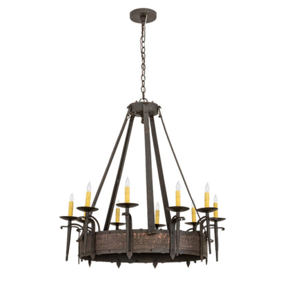 Meyda Tiffany Costello 10 Light 35" Wide Taper Candle Style Chandelier