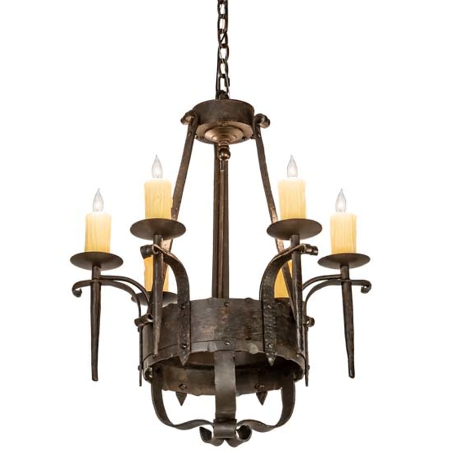 Meyda Tiffany Costello 6 Light 24" Wide Taper Candle Style Chandelier