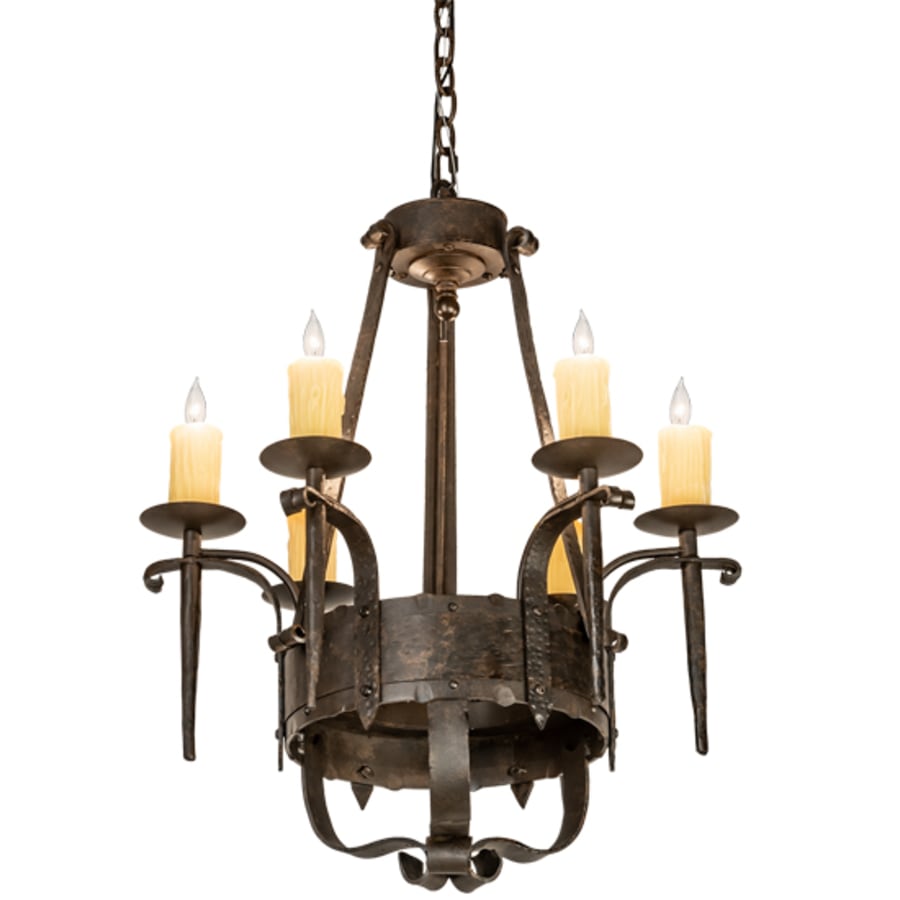 Meyda Tiffany Costello 6 Light 24" Wide Taper Candle Style Chandelier