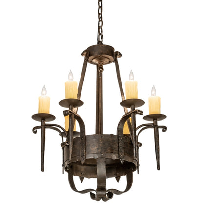 Meyda Tiffany Costello 6 Light 24" Wide Taper Candle Style Chandelier
