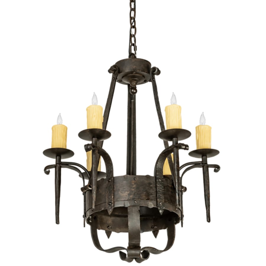 Meyda Tiffany Costello 6 Light 24" Wide Taper Candle Style Chandelier