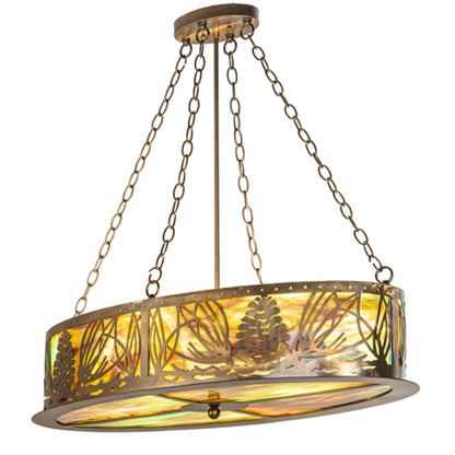 Meyda Tiffany 4 Light 36" Wide Abstract Linear Pendant