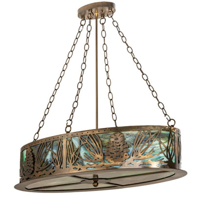 Meyda Tiffany 4 Light 36" Wide Abstract Linear Pendant