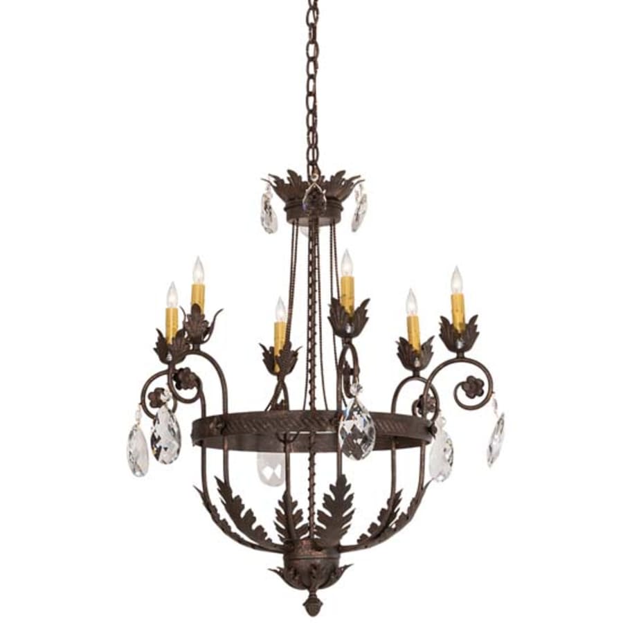 Meyda Tiffany Antonia 6 Light 26" Wide Crystal Candle Style Chandelier