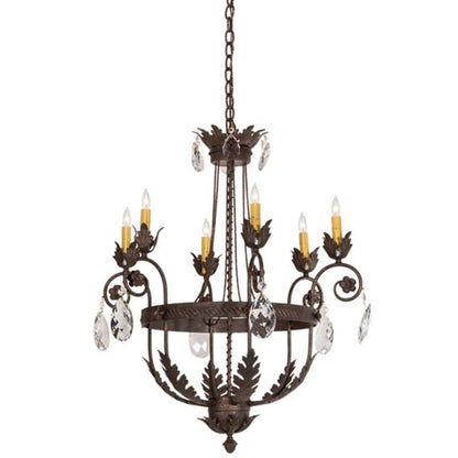 Meyda Tiffany Antonia 6 Light 26" Wide Crystal Candle Style Chandelier