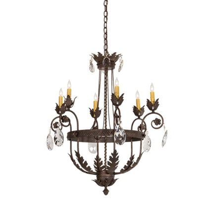 Meyda Tiffany Antonia 6 Light 26" Wide Crystal Candle Style Chandelier