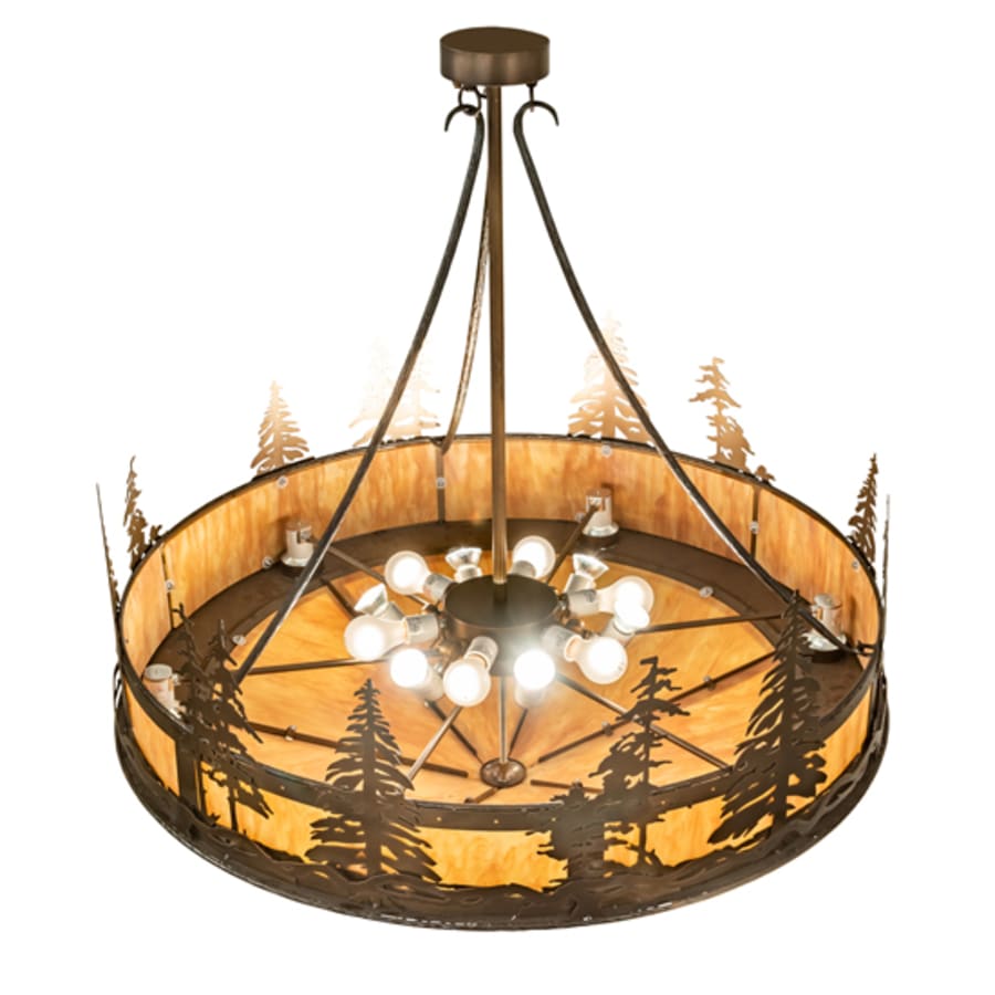 Meyda Tiffany 6 Light 41" Wide Abstract Pendant